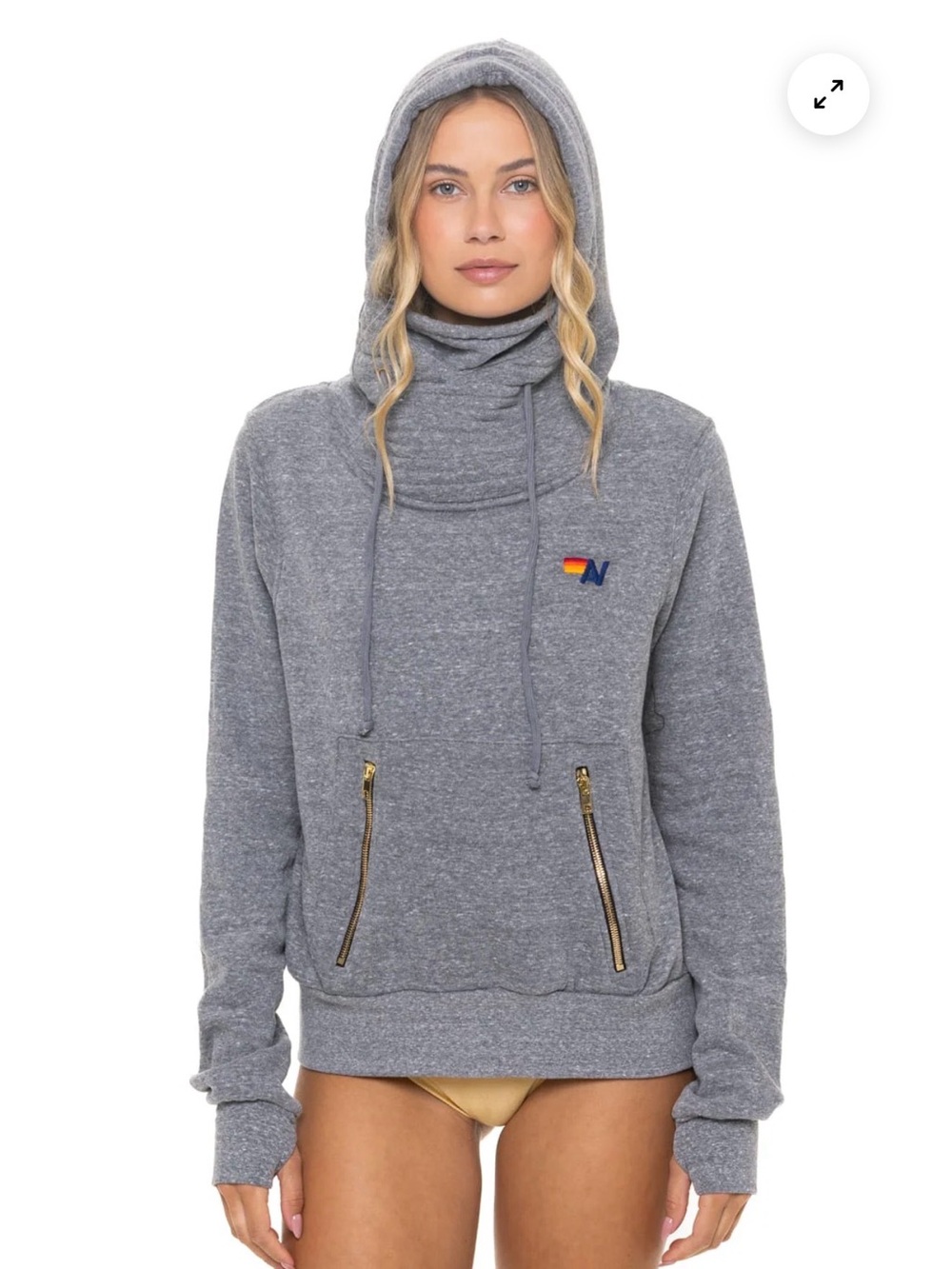Aviator Nation Ninja Pullover Hoodie - Heather Grey UNISEX